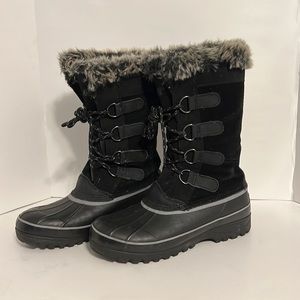 Khombu Black Winter & Rain Boots